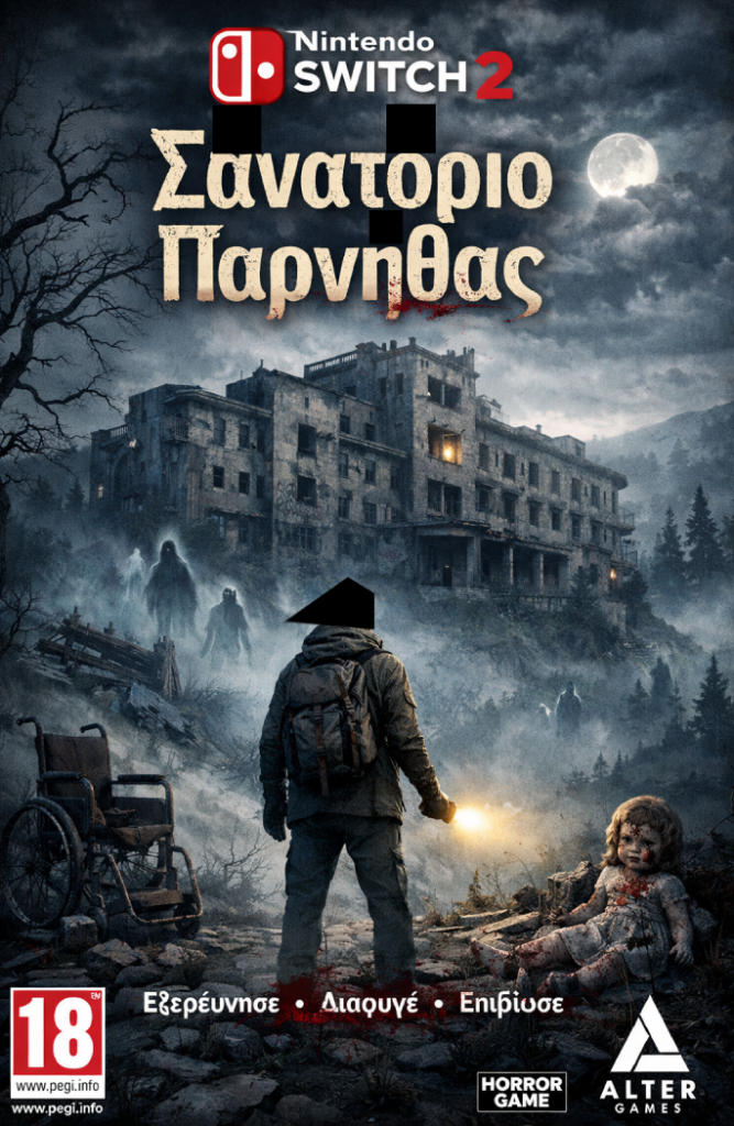 Εξώφυλο παιχνιδιού (Σανατόριο της Πάρνηθας),κυκλοφόρισε το 2026 για την πλατφόρμα Nitendo Switch 2