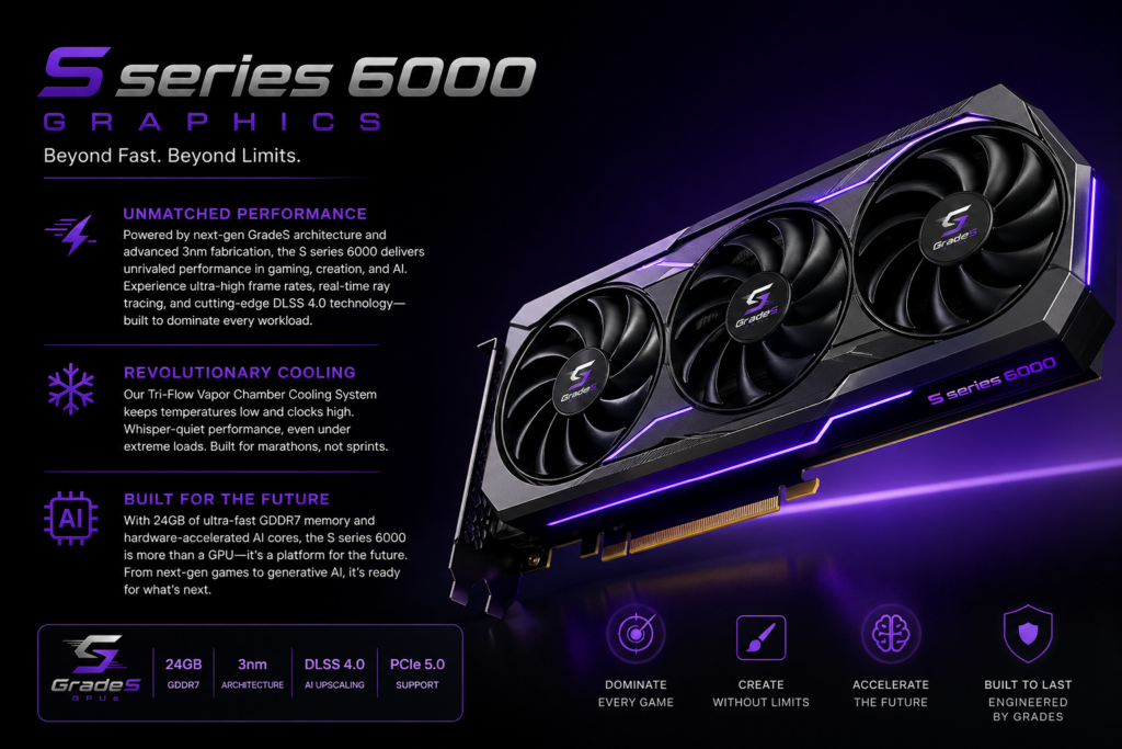 S series 6000 gpu, best performance, cooling and advanced AI in the market